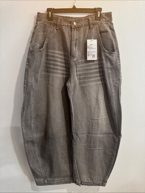 Inflation Men's Barrel Gray Denim Jeans size Large